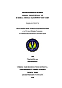 PENGEMBANGAN SISTEM INFORMASI BIMBINGAN BELAJAR BERBASIS WEB DI LEMBAGA ...